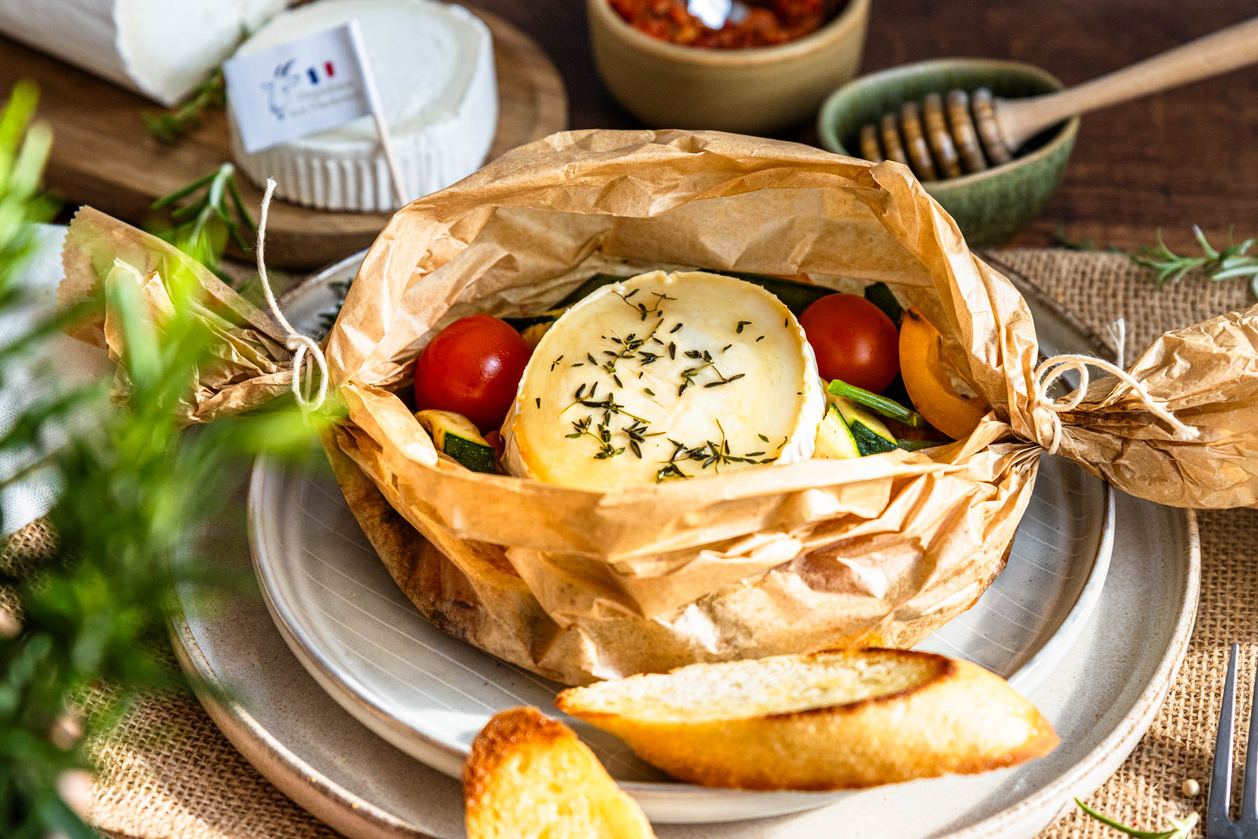 En papillote mit Gemüse