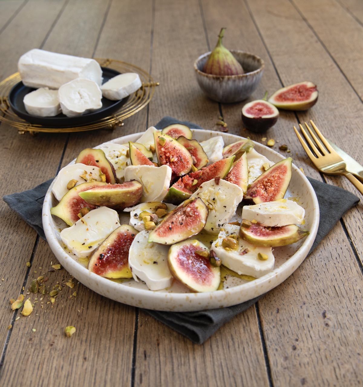 Feigen-Ziegenkäse-Caprese