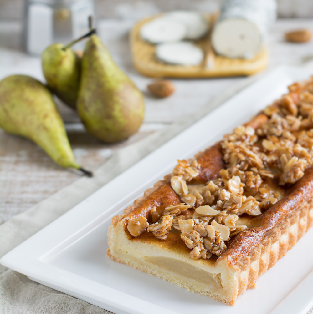 Süßer Birnenkuchen mit Honig