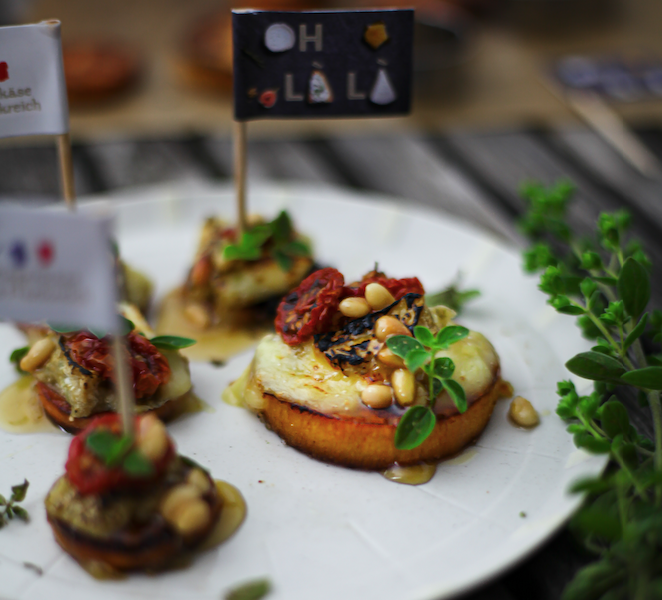 Süßkartoffel-Crostini mit Chabichou du Poitou AOP